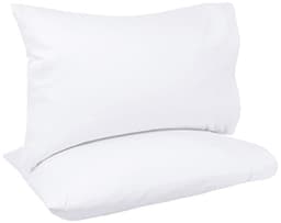 Amazon Basics White cotton pillowcases (set of 2)